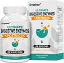 Orgabay Digestive Enzymes 1000mg με Postbiotics, 20 Enzyme Blend για Bloating, Optimal Digestion and Gut Function, 60 Veggie Κάψουλες