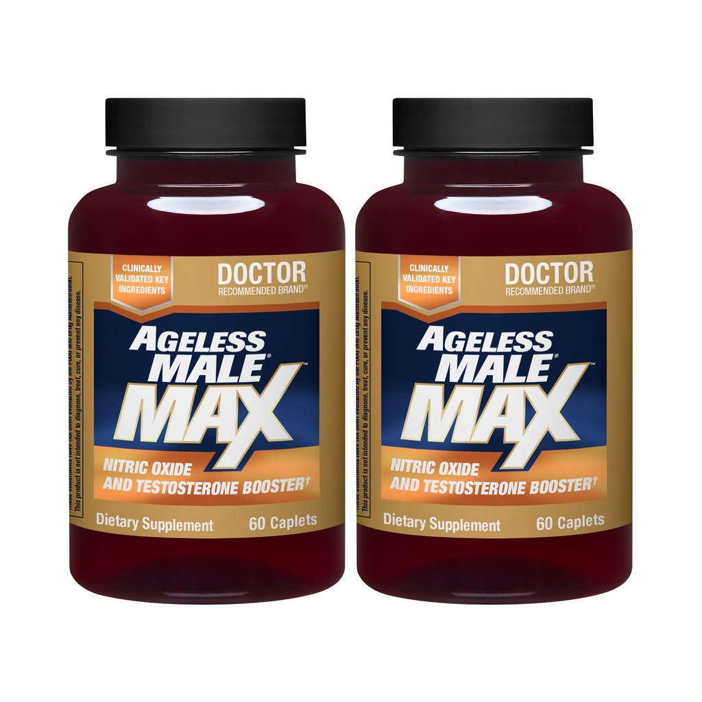 Ageless αρσενικό Max Σύνολο Booster τεστοστερόνης συμπλήρωμα για τους άνδρες, 120 Caplets