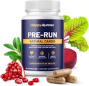 Happy Runner: Pre-Run - Ενισχύει την αναπνοή, βελτιωμένη παράδοση οξυγόνου, αναπνευστική απόδοση, ενισχύει την αντοχή, Nitric Oxide Booster, βελτιωμένη ροή αίματος, τρέχοντα συμπληρώματα, καρδιοαγγειακή υγεία
