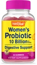 WellYeah Probiotics for Women Gummies - 10 Billion CFU - for Digestive Support, Gut Health, and Feminine Health Support - Natural Sourced Flavors - Vegan, Delayed Release Womens Probiotic - 60 Gummies
