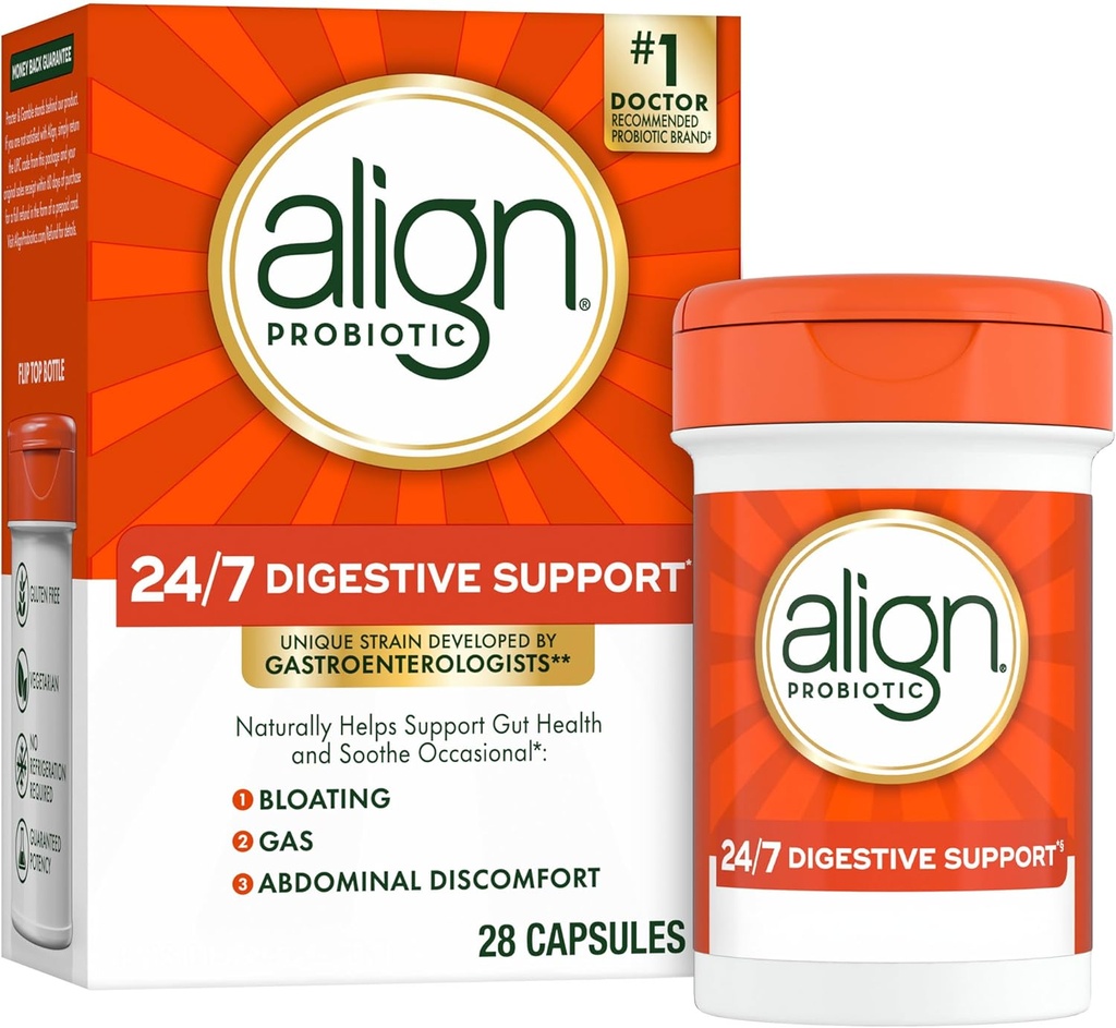 Align Probiotics, Probiotic Supplement for Daily Digestive Health, 28 κάψουλες, # 1 Συνιστάται Probiotic από Γαστρεντερολόγους (Packaging May Vary)