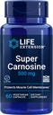 Life Extension Super Carnosine, L-carnosine, Luteolin, Vitamin B1, Muscle Support, Exercise Recovery, Heart Health, Gluten-Free, Non-GMO, Vegetarian, 60 Capsules