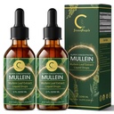 (2 Pack) Mullein Drops for Lungs - Εκχύλισμα φύλλων Mullein υψηλής ισχύος για Lung Detox & Cleanse, Υποστήριξη για το αναπνευστικό, ανοσοποιητικό, Digestive System, Φυσικό υγρό Mullein, μη GMO, 4 FL OZ