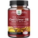 Ισλανδικό Άγριο Πιάστηκε Cod Liver Oil Softgels - Ψάρια Ωμέγα 3, EPA, DHA, βιταμίνη D & A, 1000mg ανά υπηρεσία - Άψογες κάψουλες για την καρδιά, κοινή, εγκέφαλος & ανοσοποιητική υποστήριξη - 100 κόμης