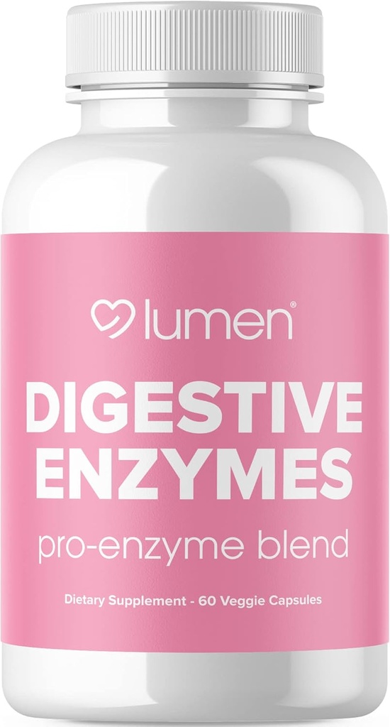 Lumen Naturals Digestive Enzymes Probiotics and Prebiotics - Ισχυρά Ένζυμα για Digestion - Bloating Relief for Women - Συμπλήρωμα για την Υγεία των Ούρων (60 Count (Pack of 1)