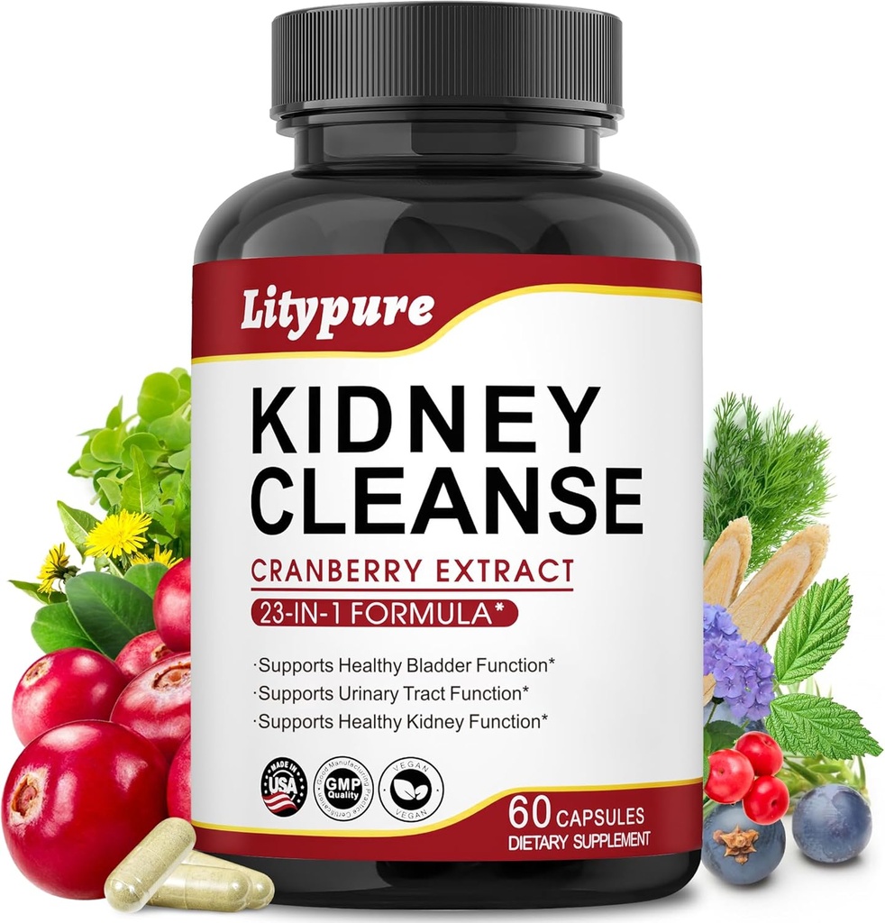 23-σε-1 Kidney Cleanse Detox & Επισκευή με 50:1 Cranberry Extract 