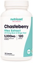 Nutricost Chasteberry συμπλήρωμα για τις γυναίκες 120 κάψουλες, 5000mg Ισοδύναμο ανά υπηρεσία (από 500mg των 10:1 εκχύλισμα), με Dong Quai & Ginger εκχύλισμα ρίζας, χορτοφαγικά, χωρίς γλουτένη και μη GMO