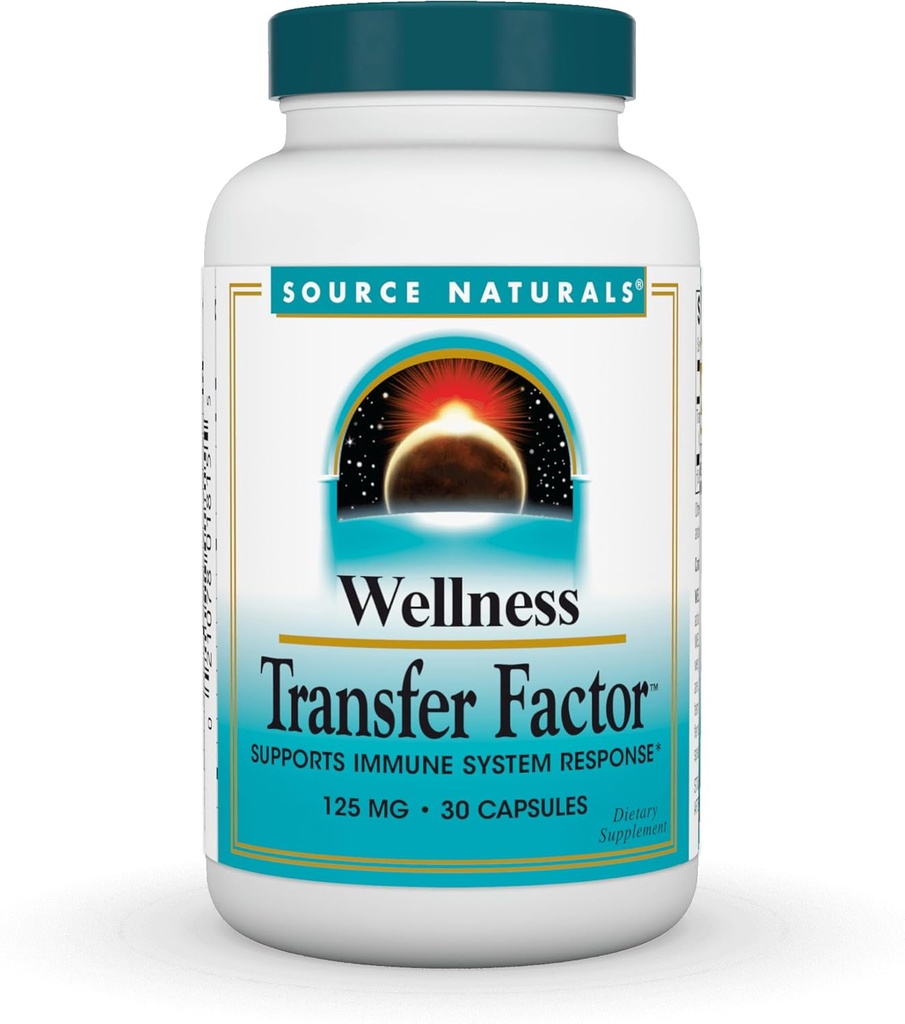 Source Naturals Wellness Transfer Factor, Υποστηρίζει την απόκριση του ανοσοποιητικού συστήματος * 125mg - 30 κάψουλες