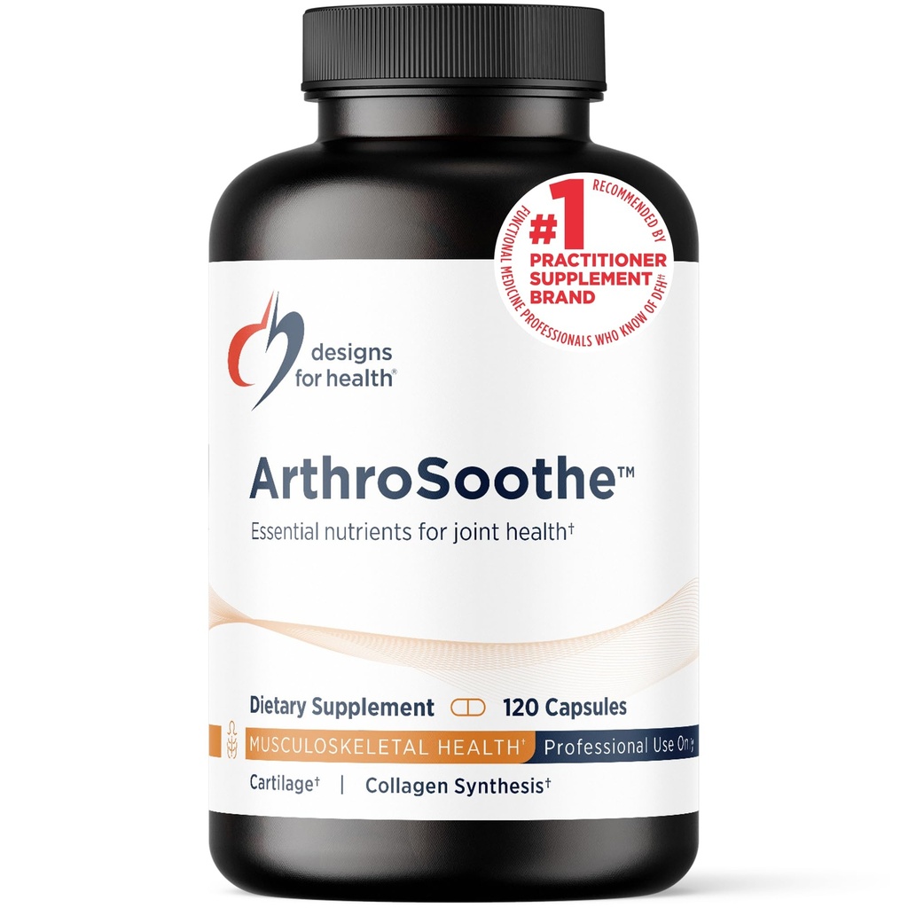 Designs for Health ArthroSoothe - Υαλουρονικό Οξύ, Γλυκοζαμίνη, MSM, Green Lipped Mussel, Turmeric + More to Help support Healthy Joint Function - Μη ΓΤΟ Συμπλήρωμα για Ενήλικες (120 Κάψουλες)