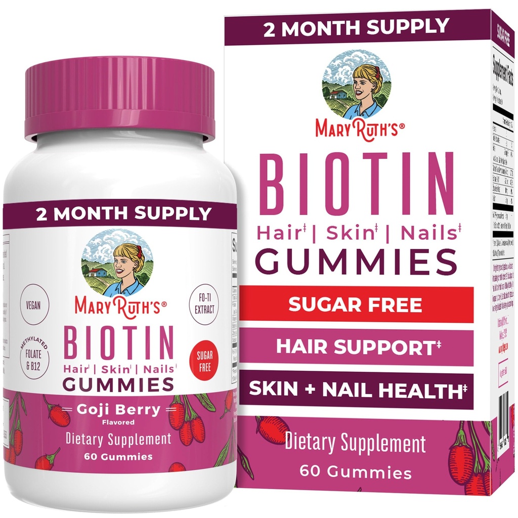 MaryRuth Βιολογικά Βιοτίνη Gummies 