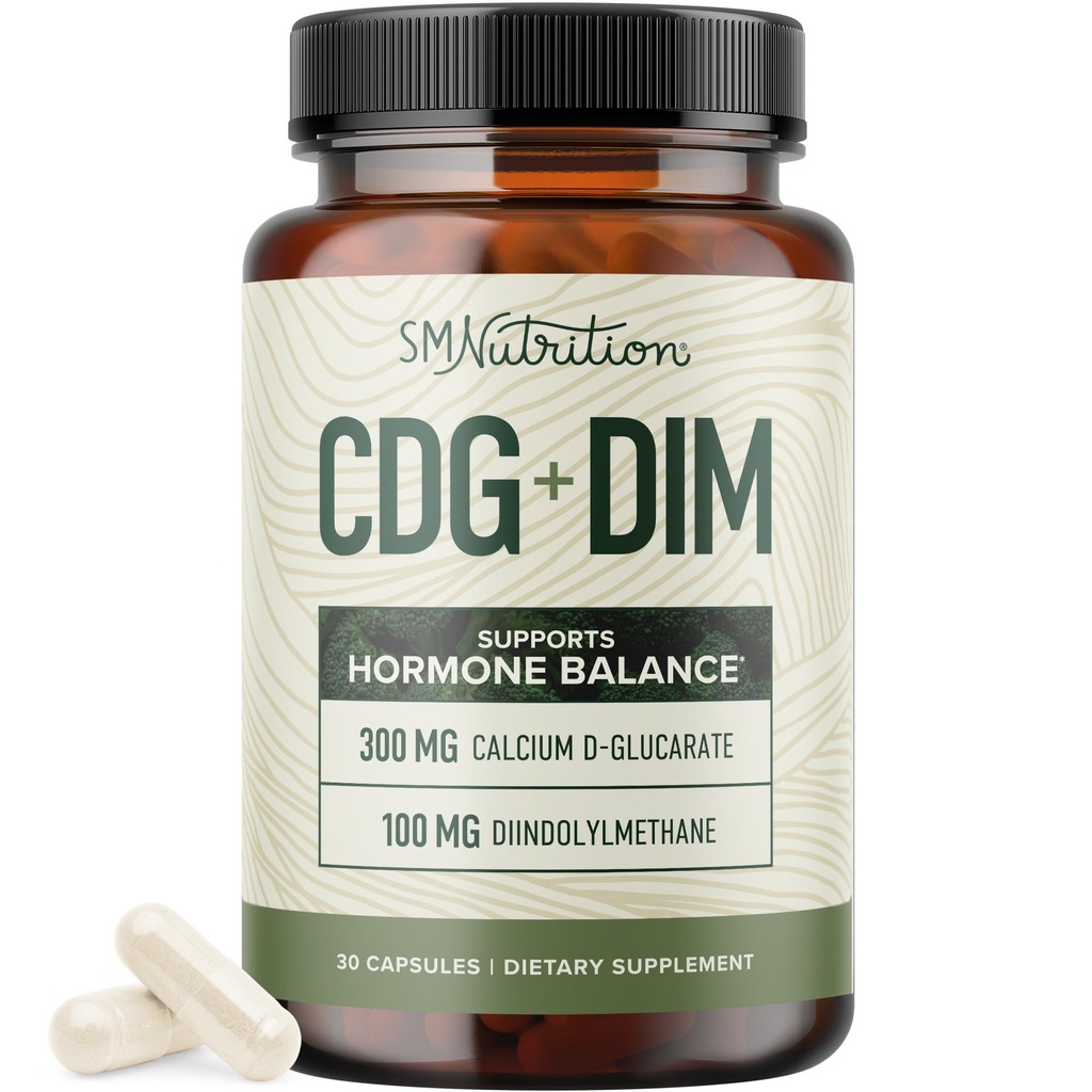 Ασβέστιο D-Glucarate με συμπλήρωμα DIM για οιστρογόνο Detox & Hormone Balance for Women & Men 