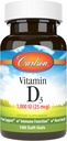 Carlson - Βιταμίνη D3, 1000 IU (25 mcg), Υγεία των οστών, Μυική Υγεία, Χοληκαλσιφερόλη, Συμπληρώματα βιταμίνης D, Βιταμίνη D3 Soft Gels, 100 Softgels