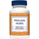 Η βιταμίνη Shoppe Psyllium Husks – Plantago Ovata Fiber συμπλήρωμα που υποστηρίζει την κανονικότητα & υγιή χοληστερόλη, 840 mg ανά υπηρεσία - Χωρίς γλουτένη (100 κάψουλες)