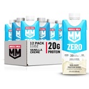 Μυϊκό γάλα Zero Protein Shake, Vanilla Crème, 11 Fl Oz χαρτοκιβώτιο, 12 συσκευασία, 20g πρωτεΐνη, Zero ζάχαρη, 100 θερμίδες, ασβέστιο, βιταμίνες A, C & D, 4g ίνες, Ενεργοποιώντας Snack, Συσκευασία Μαΐου Vary, 12 Count (Pack of 1)