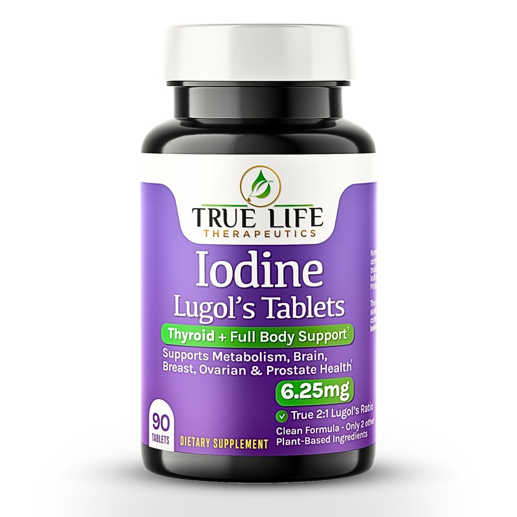 Τα δισκία ιωδίου της Lugol 6. 25mg – Ακριβής Θυρεοειδούς & Ενεργειακής Υποστήριξηςose Κανένα υγρό σκουριάς, σταθερό ιωδιούχο κάλιο συμπλήρωμα – 90 Ct, μη GMO, χωρίς συντηρητικά