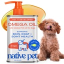 Native Pet Omega 3 Fish Oil for Dogs & Cats – Wild Alaskan Salmon Oil for Dogs Skin and Coat, Supports Joints, Heart & Shedding – Fast-Absorbing Omega 3 6 9 Liquid Supplement – 16oz