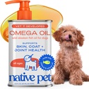 Native Pet Omega 3 Fish Oil for Dogs & Cats - Προάγει υγιεινό δέρμα, γυαλιστερό παλτό, & Ισχυρές αρθρώσεις - Made with Wild Alaskan Salmon Oil for Dogs – Νόστιμη, γρήγορη απορρόφηση Ωμέγα 3 6 9 Υγρό Συμπλήρωμα-16oz