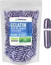XPRS Nutra Size 0 Κενές κάψουλες - 500 Count Empty Gelatin Κάψουλες - Χάπια DIY Καψάκιο Γέμισμα - Αγνά καπάκια τζελ Μπόβιν Χάπι για το Do-It-Yourself Συμπληρώματα (Pearl Purple)