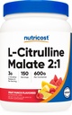 Nutricost L-Citrulline Malate 2:1 (600g) Fruit Punch - Υποστήριξη προπόνησης, μυϊκή απόδοση, Nitric Oxide Booster - Fitness Supplement Powder, 75 Services