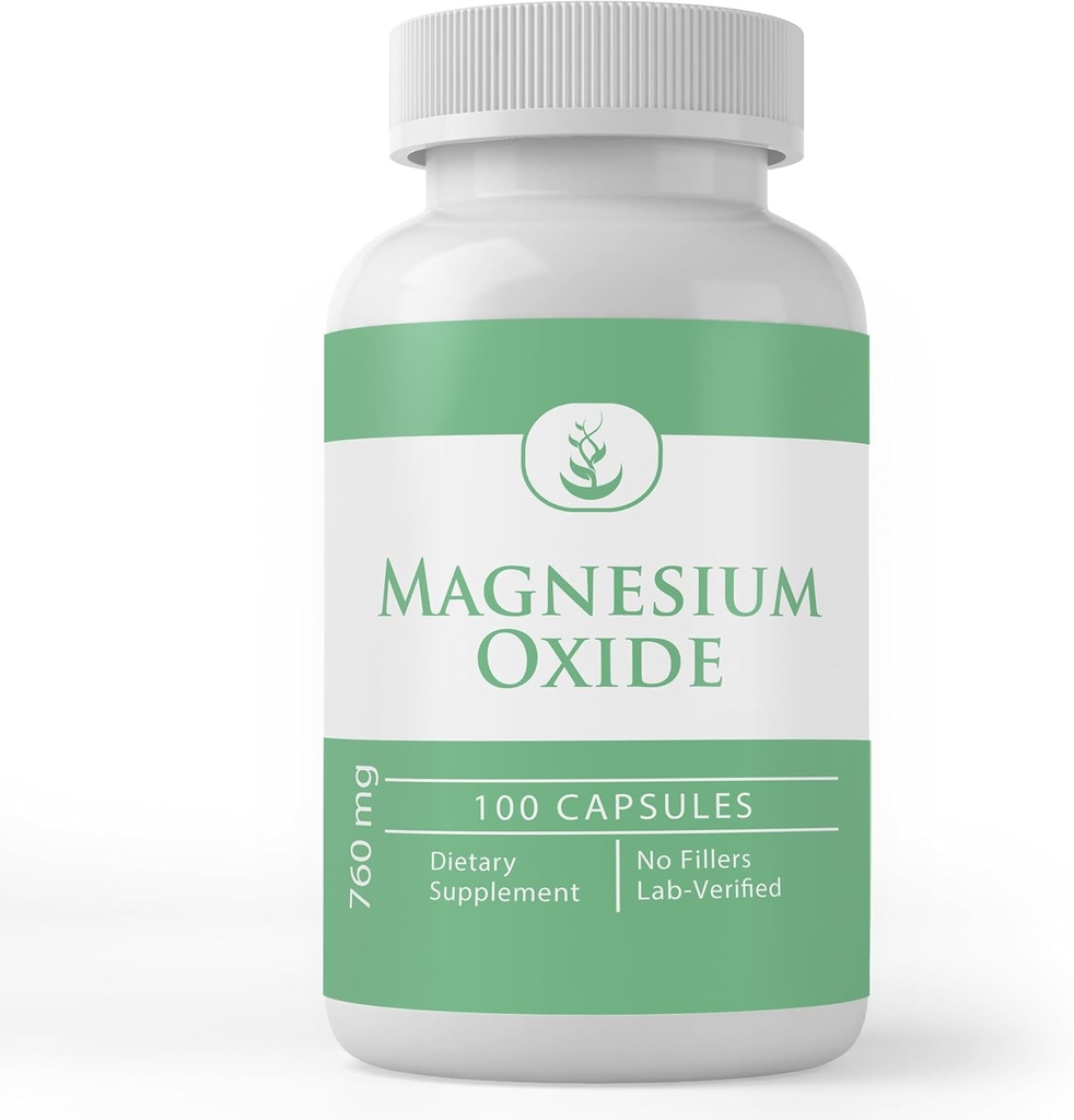 Pure Original Ingredients Magnesium Oxide, (100 Capsules) Always Pure, No Additives Or Fillers, Lab Verified