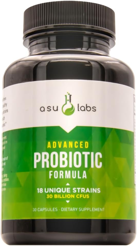 ASULABS® Formula Probiotica Avanzada con 18 Cepas Probioticas Clinicamente Seleccionadas para ayudar a eliminar Los malestares χωνευτός. Παραπέτασμα Hombres y Mujeres. Καπσουλάς χορτοφάγος.