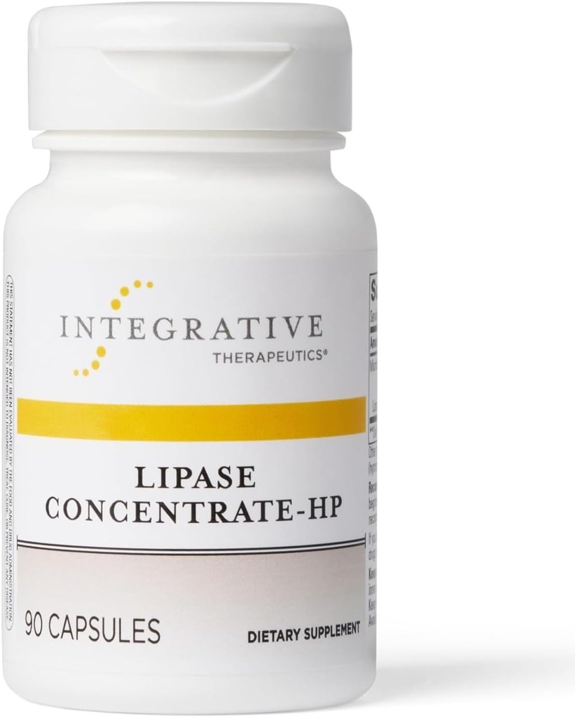 Integrative Pharmaceuticals Lipase Concentrate-HP - Enzyme Supplement for The Digestion of Fats - Θρεπτική Απορρόφηση & GI Tract Health Support* - Γαλακτο-ελεύθερο & Vegan - 90 Count (45 Servings)