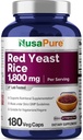 NusaPure Red Yeast Rice 1800mg 180 Veggie Capsules (Non-GMO, Vegan)