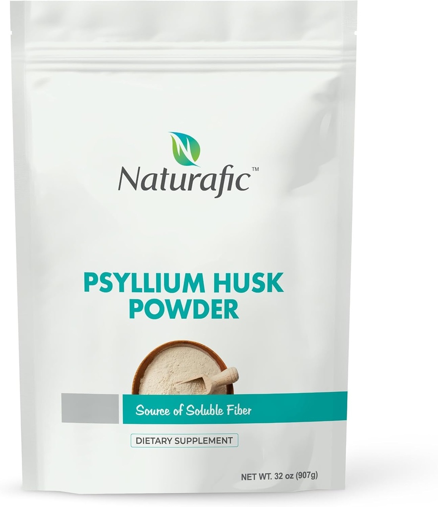 Psyllium Husk Powder Unflavored – Digestive Fiber Supplement for Bowel Regularity & Gut Health – Μη ΓΤΟ, Χωρίς γλουτένη, Vegan, Keto Friendly – 32oz