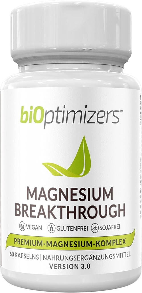 Magnesium Breakthrough Supplement - Has 7 Forms of Magnesium: Glycinate, Malate, Citrate, and More - Natural Sleep and Brain Supplement - 60 Capsules