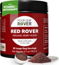 Four Leaf Rover Red Rover - ούρα σκύλου συμπλήρωμα - με βιταμίνες από οργανικά μούρα και μήλο - καλή πηγή πολυφαινόλες και αντιοξειδωτικά - 30 μεγάλες υπηρεσίες σκύλου