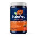 NaturVet All-in-One Dog Supplement - για κοινή υποστήριξη, πέψη, δέρμα, περιποίηση γάζας – Πολυβιταμίνες σκύλου με Ορυκτά, Ωμέγα-3, 6, 9 – Βιταμίνες χωρίς σιτάρι για σκύλους – 120 Μαλακές Μασούσες