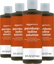 Βασικά Αντισηπτικά πρώτων βοηθειών, 10% Povidone Iodine Solution, 8 Fl Oz, Συσκευασία των 4