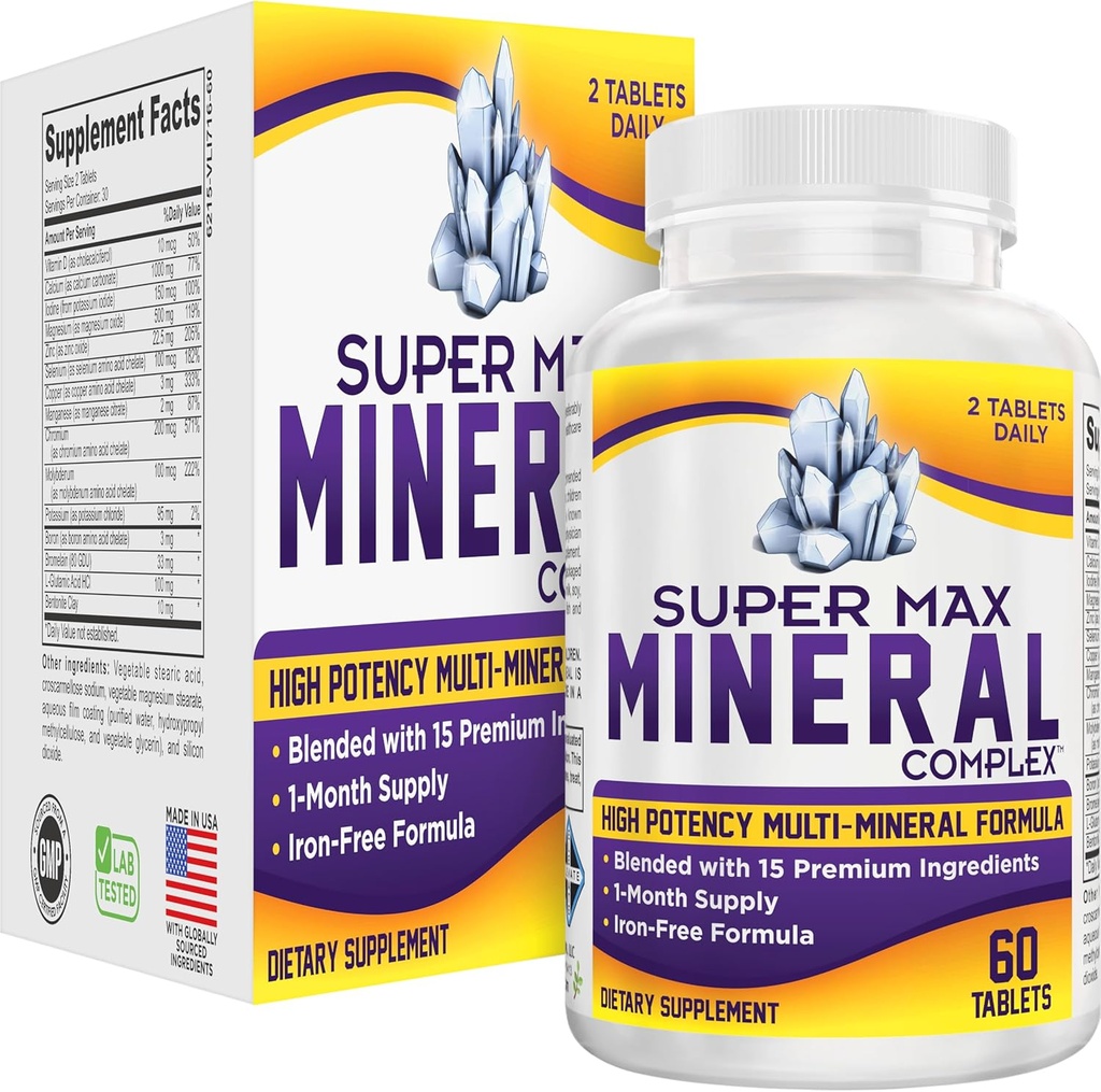Super-MAX Multimineral Supplement (Iron Free) Multiminerals 