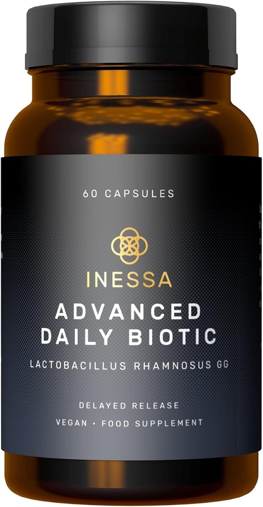 Inessa Daily Biotic - Probiotics for Women Digestive Health with Delayed Release Technology - Advanced Probiotic with 10 Billion CFU - Lactobacillus Rhamnosus Strain 60 Vegan Κάψουλες για άνδρες & γυναίκες