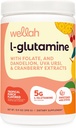 Wellah L-Glutamine Punch Tropical Punch (50 μερίδες) - 5g L-Glutamine Per Serving, Γλυκασμένα με Stevia