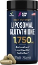 Liposomal Glutathionone Supplement 1000MG + 750MG- Glutathione Liposomal with VIT C + Phospholipid Antioxidant Complex - Liver Detox and Immune Support Supplement - 120 Caps - Powder&Liquid Εναλλακτική