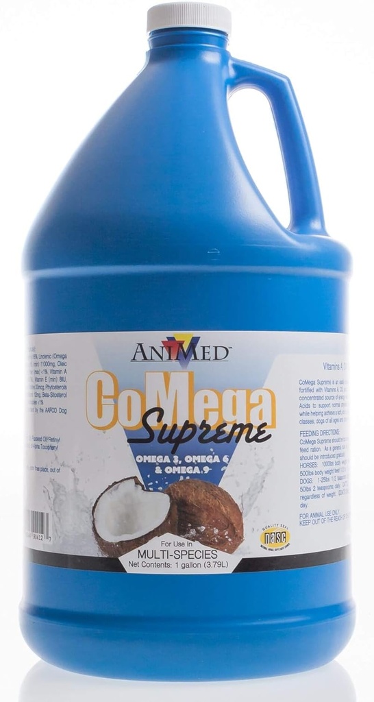 AniMed CoMega Supreme, 1 Gallon, Ισορροπημένο βασικό λίπος παλτό οξύ συμπλήρωμα για τα άλογα