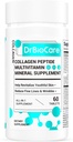 DrBioCare Collagen Peptides για γυναίκες, βιταμίνη ομορφιάς & συμπλήρωμα μετάλλων,Περιέχει βιταμίνη D3, προβιοτικά για γυναίκες & κολλαγόνο Peptides, σύμπλεγμα βιταμινών Β, βιταμίνη Ε 60 δισκία
