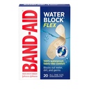 Συγκρότημα προϊόντος Brand Water Block Flex 100% Αδιάβροχοι Αυτοκόλλητοι Αυτοκόλλητοι Συγκολλητικοί Επιδέσμοι για την φροντίδα των πληγών πρώτου βοηθού των μικρών περικοπών, σκραπς & πληγές, Ultra-Flexible Design, Στείρα, Όλα ένα μέγεθος, 20 ct