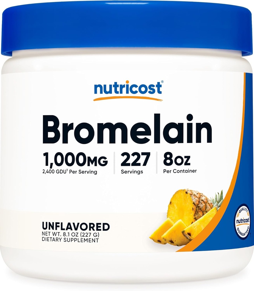 Nutricost Bromelain Powder 8 OZ - Μη ΓΤΟ, χορτοφάγοι, χωρίς γλουτένη