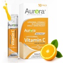 Aurora Nutrascience Liposomal Liquid Vitamin C - Healthy Immune Support Supplement for Adults, Sugar Free, 3000 mg per Serving, Vegan, Gluten Free, Non-GMO - 10 Single Serve Packets, Orange