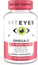 Viteyes Omega-3 Vision Health Supplement, EPA & DHA Rich Dietary Supplement, 90 Softgels