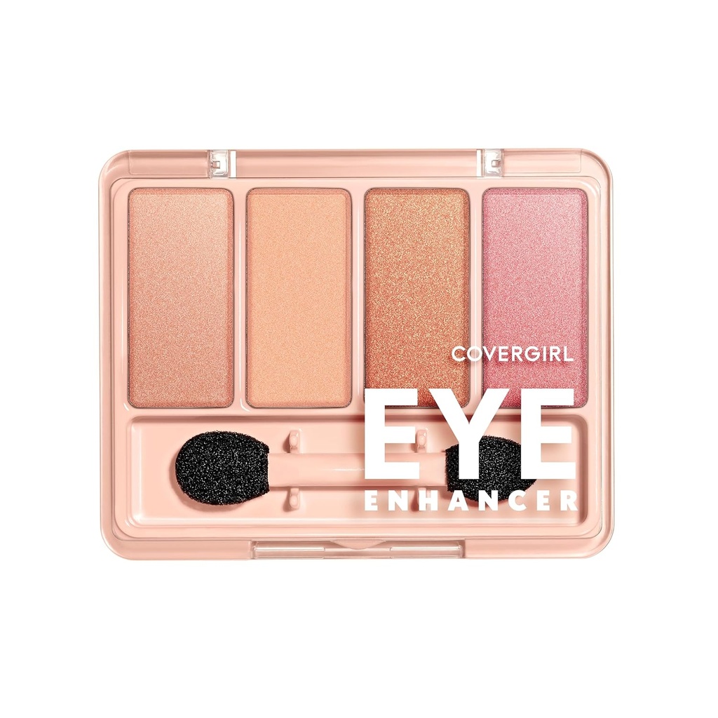 ΕΞΩΦΥΛΛΟ GIRL Eye Enhancer, Bellini Spritz, Eyeshadow Quad, Εύχρηστο, Καθαρό & Vegan, Talc-free, Matte & Shimmer Finishes, Smudge-Proof, 0.19oz