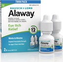 Alaway Antihistamine Οφθαλμικές σταγόνες για Ichy Eyes, Fast-Active, έως 12-Hour Eye Itch Relief, Clinically Tested Prescription-Stength Formula, 0,34 Fl Oz (Pack of 2)