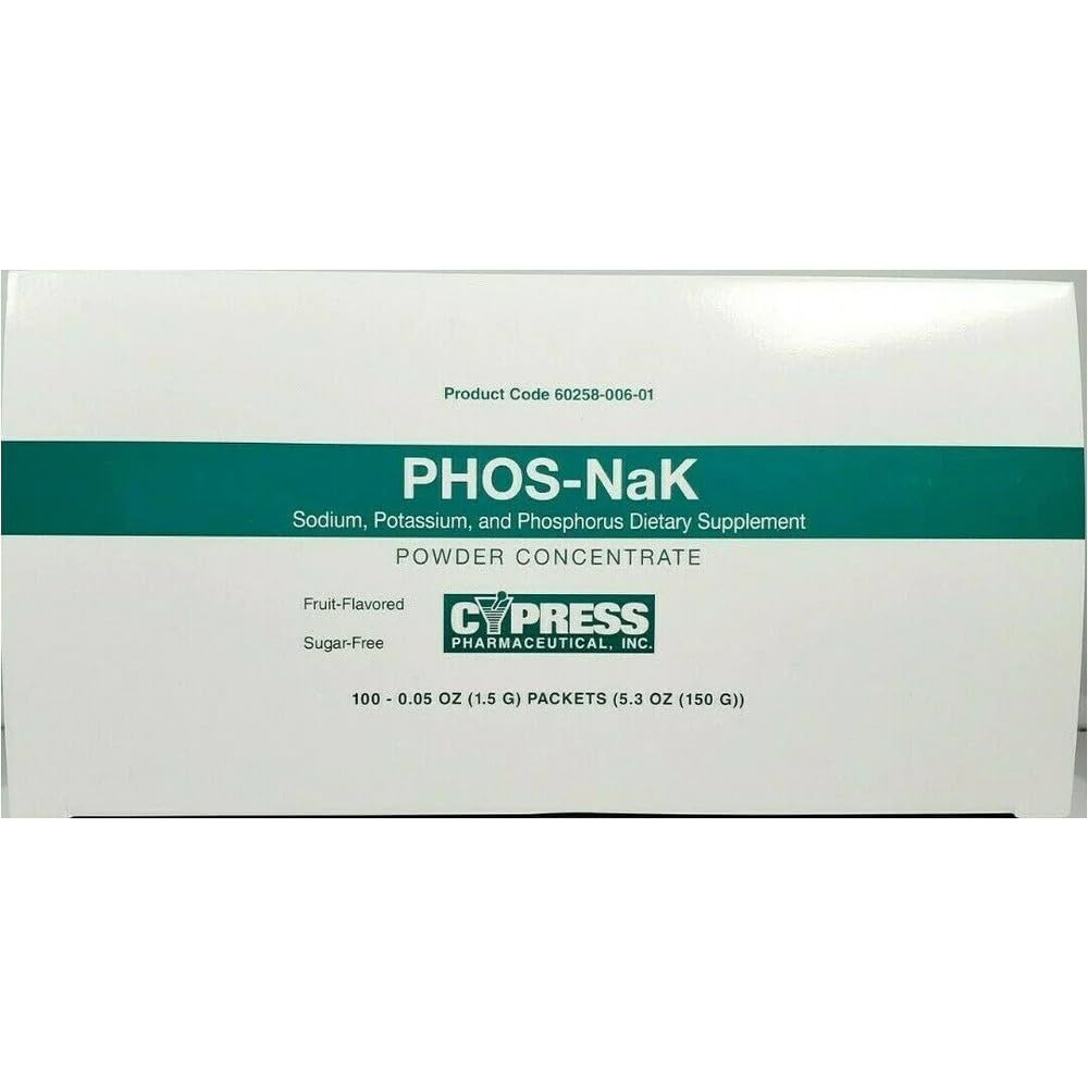 MCK27102700 - Cypress Pharmaceutical Phos-NaK Dietary Supplement Sodium / Potassium / Phosphorus 160 mg - 280 mg - 250 mg Unit Dose, Oral Powder Concentrate Packet Fruit Flavor