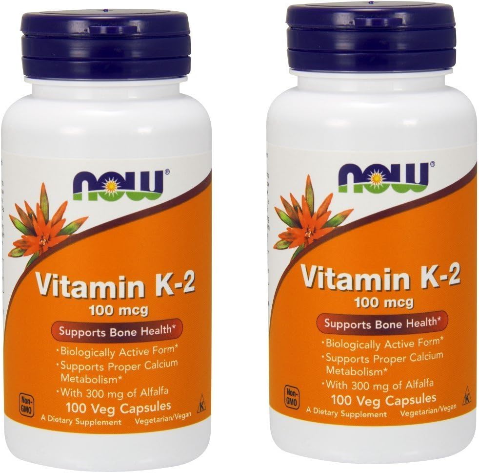 Τώρα Τροφίμων Βιταμίνη K-2 100 mcg - 100 Vcaps ( Multi-Pack)
