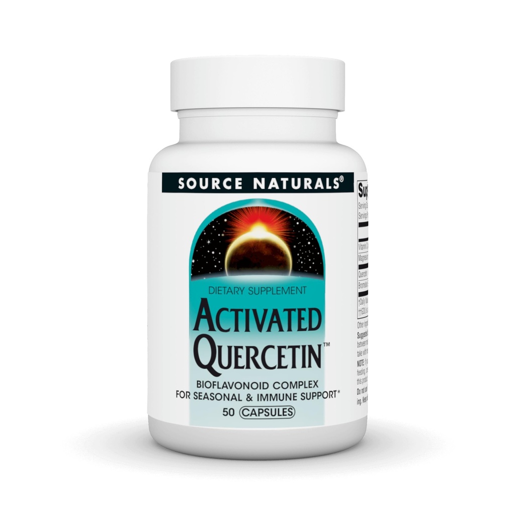 Source Naturals Activated Quercetin, Bioflavanoid Complex, for Seasonal & Immune Support* - 50 Capsules
