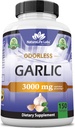 NaturaLife Labs Odorless Garlic – 3,000 mg Equivalent per Serving – 150 Softgels – Concentrated Garlic Bulb Extract with Organic Extra Virgin Olive Oil – Non-GMO, Gluten-Free