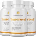 Temerovol - Ανδρικό συμπλήρωμα - Ενισχύει την ενέργεια, τη δύναμη & Libido - Lean Muscle Builder, 60 κάψουλες - 3 Bottle Bundle
