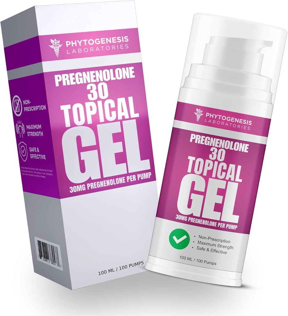 Pregnenolone 30 - Μέγιστη δύναμη Topical Gel - 30mg Όλα τα φυσικά Pregnenolone ανά αντλία - Ορμονική, Γνωστική, Mood, Μνήμη και ανοσοποιητικό σύστημα Υποστήριξη